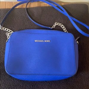 Blue and sliver MK crossbody bag